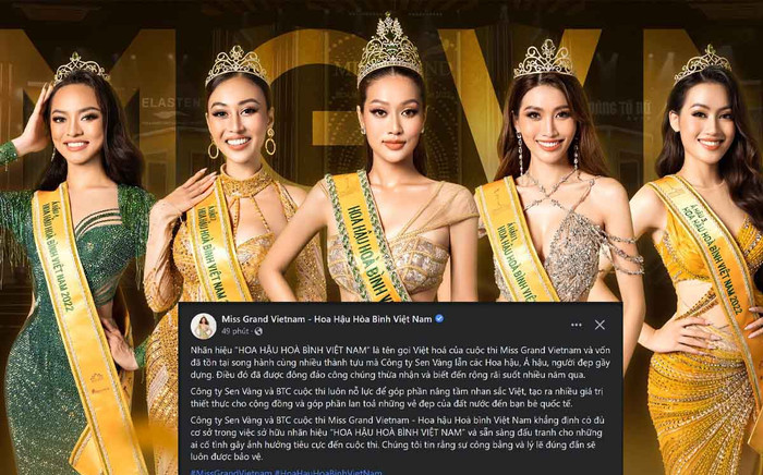 Ban tổ chức Miss Grand Vietnam đáp trả màn tranh tên gọi của Miss Peace: 'Sẽ đấu tranh bất cứ lúc nào' Ảnh 2