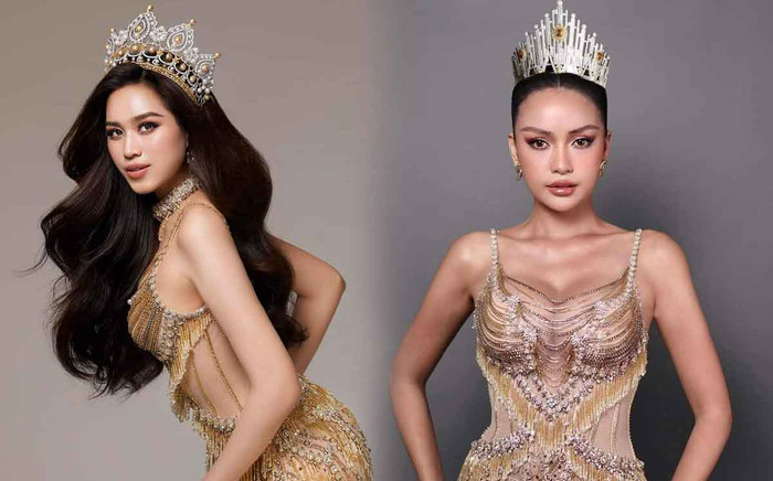 Hoa hậu Ngọc Châu diện lại váy final walk của đàn em Đỗ Thị Hà: Có qua mặt được 'Chánh cung'? Ảnh 2