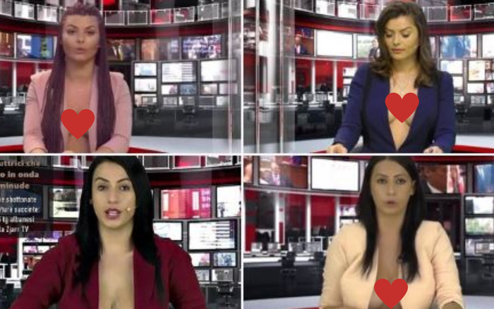 Một kênh truyền hình bị 'ném đá' vì để MC thả rông vòng 1 trước ống kính Ảnh 2