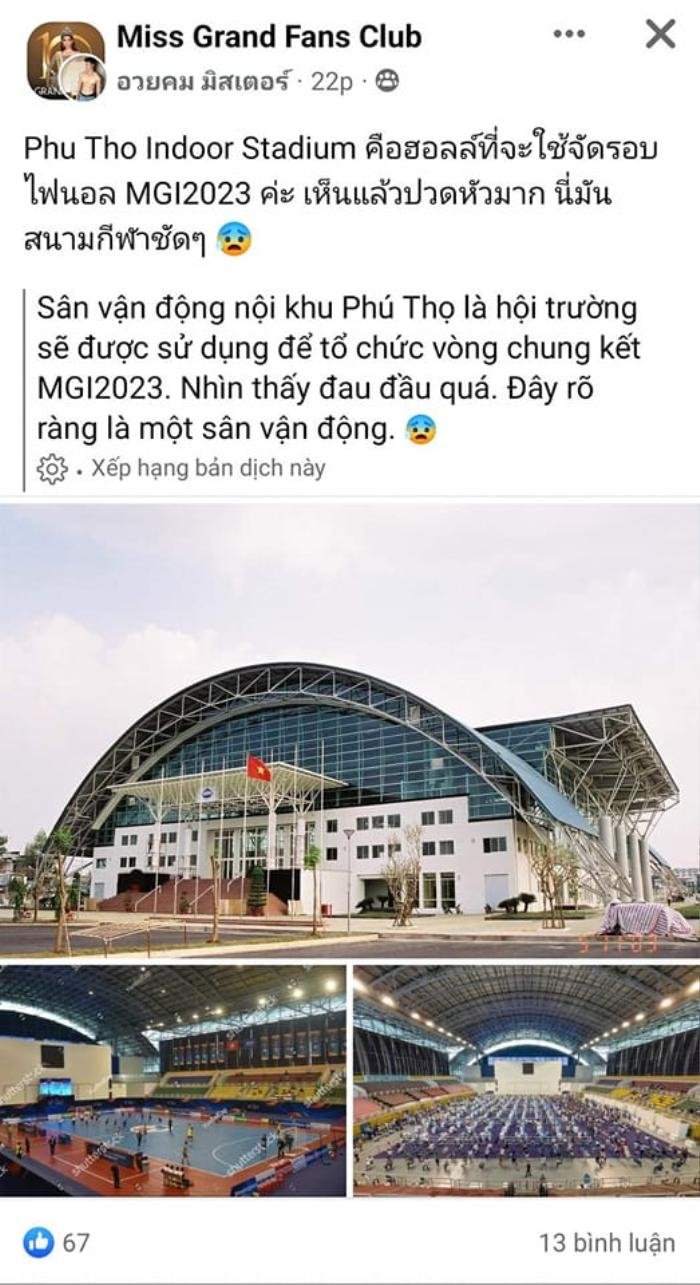 Fan Thái Lan 'giãy nảy' khi biết địa điểm tổ chức Miss Grand tại Việt Nam: Chỉ là nhà thi đấu thôi sao? Ảnh 2