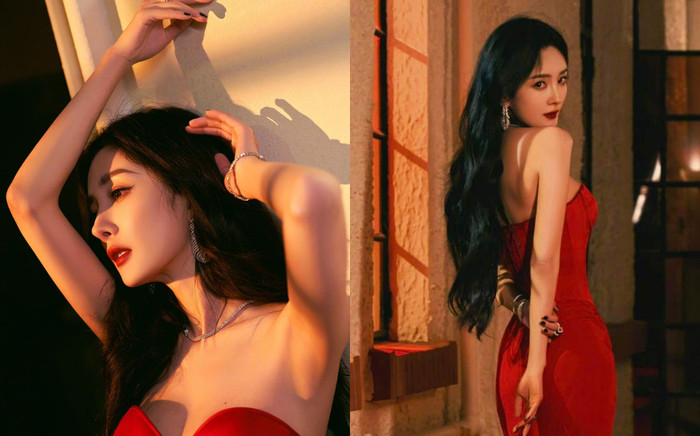 Dương Mịch 'đốt cháy' Đêm hội Weibo với sắc đỏ quyến rũ, lọt hot search nhờ 1 bộ phận trên cơ thể Ảnh 2