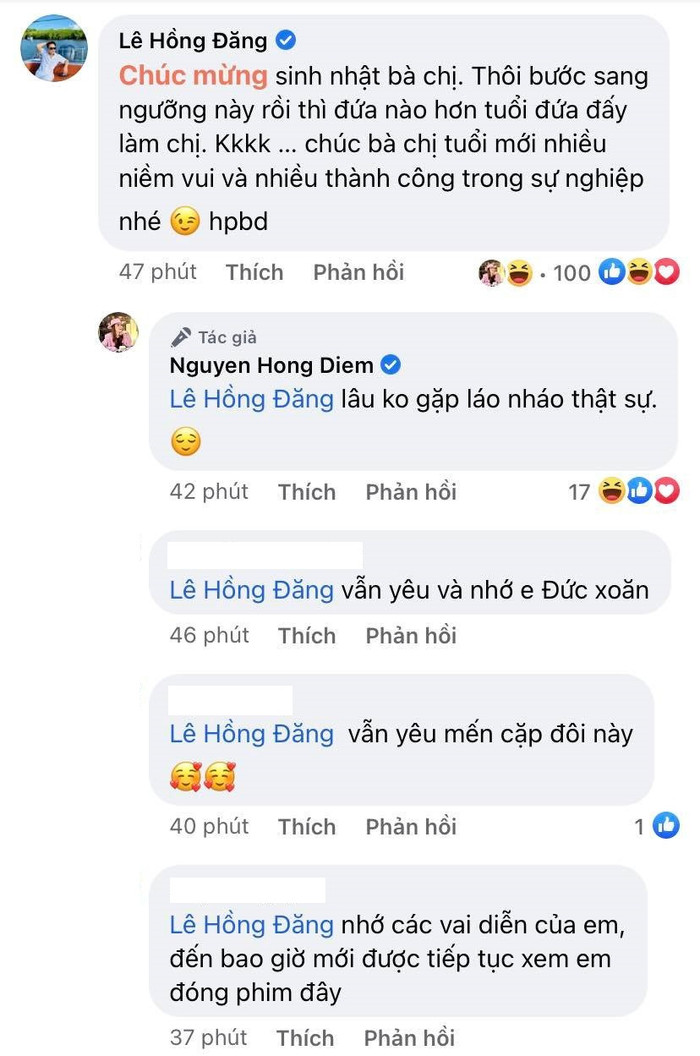 Hồng Diễm và Hồng Đăng vẫn duy trì mối quan hệ tốt đẹp ở trong công việc lẫn cuộc sống đời thường