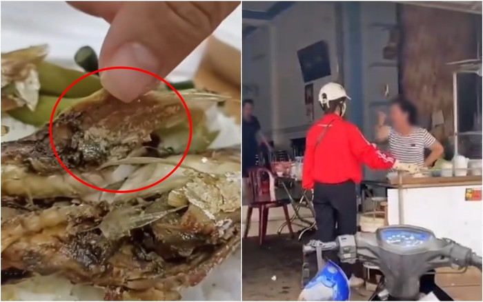 Mua cơm cô gái phát hiện ổ sinh vật ngoe nguẩy trong miếng thức ăn, chủ quán có phản ứng gây sốc Ảnh 2