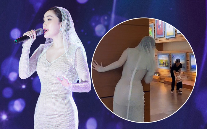 'Quý tử' nhà Bảo Thy bỏ chạy khi đến xem mẹ hát: Chuyện gì đây? Ảnh 2