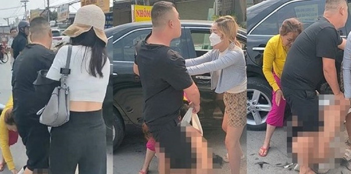 Nhóm đối tượng đánh chị T. giữa đường được người dân ghi lại clip