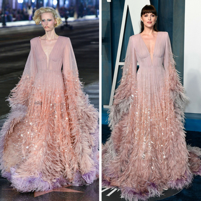  Mặc cùng một thiết kế, sao Hollywood 'chặt đẹp' dàn mẫu catwalk mình dây Ảnh 7