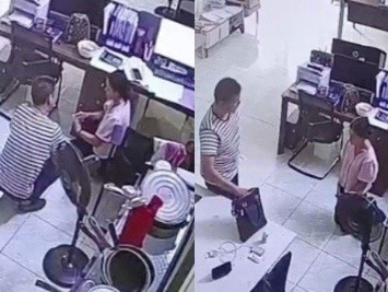 Camera ghi lại hình ảnh, trước khi sát hại nữ kế toán, giám đốc Trung Quốc đã xảy ra cự cãi lớn tiếng với nạn nhân