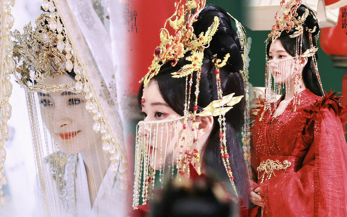 Tạo hình hồng y với mạng che mặt của Triệu Lộ Tư đẹp thế nào mà lấn át Dương Mịch, Đàm Tùng Vận Ảnh 2