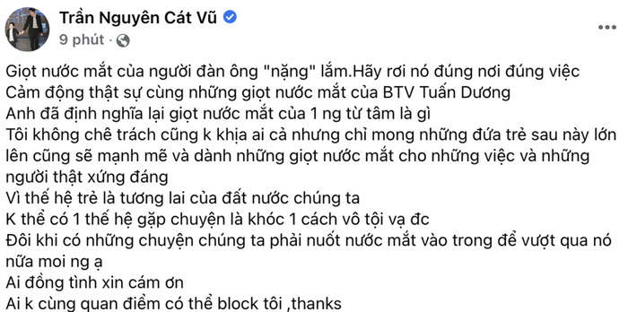 Tim bất ngờ nói về màn khóc lóc của Trấn Thành: Giọt nước mắt đàn ông phải rơi đúng nơi, đúng việc Ảnh 1