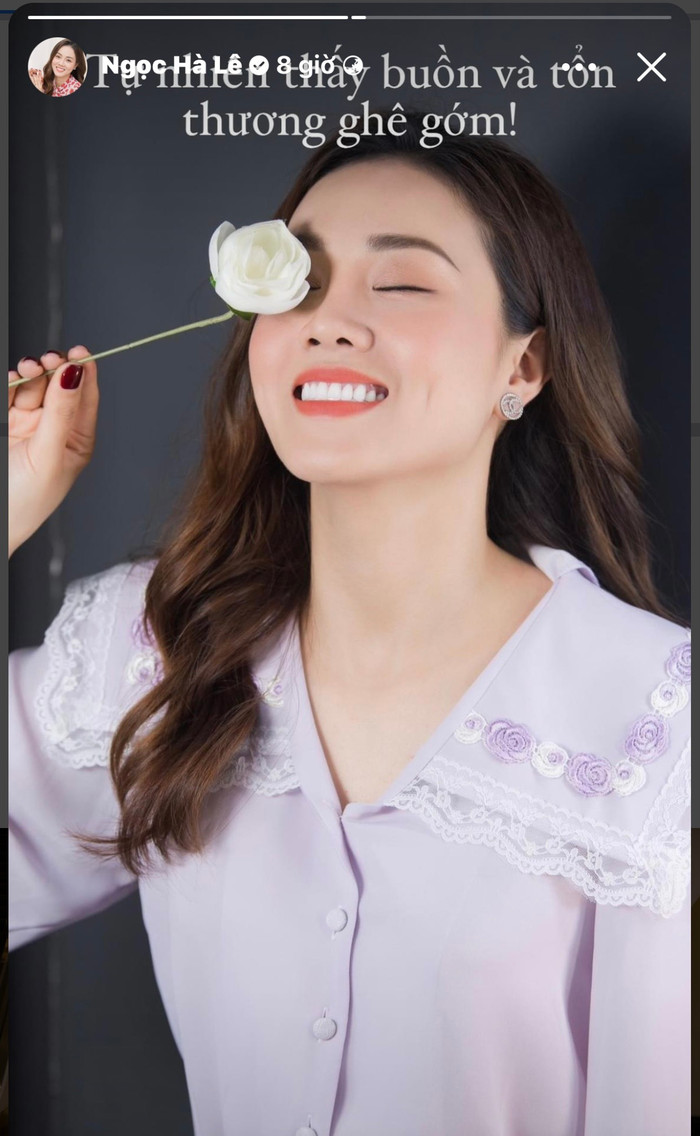 Bà xã NSND Công Lý đăng tải trạng thái đầy tâm trạng.