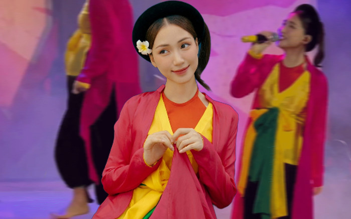 Hòa Minzy đi chân trần chạy nhảy khắp sân khấu, dân mạng: 'Thị Mầu vác bầu qua núi' Ảnh 2