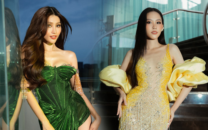 Chị em á hậu Quỳnh Châu - Ngọc Hằng kiêu sa diễm lệ với váy xẻ đùi Ảnh 2