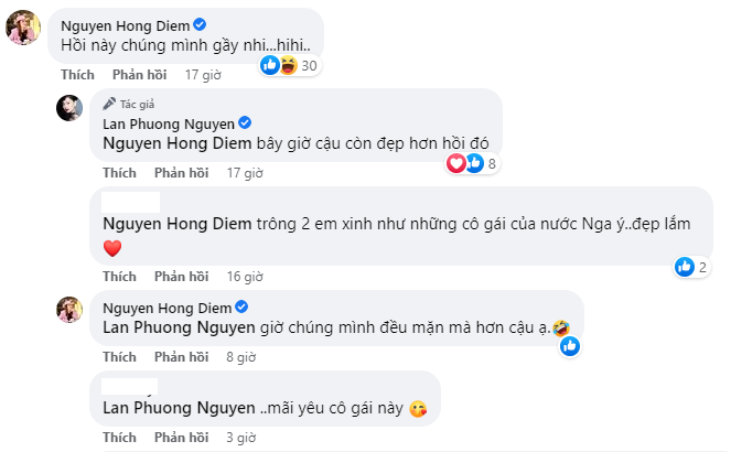 Sự thân thiết của Hồng Diễm và Lan Phương khiến khán giả vô cùng thích thú