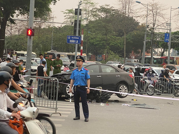 Hiện trường xảy ra vụ tai nạn.