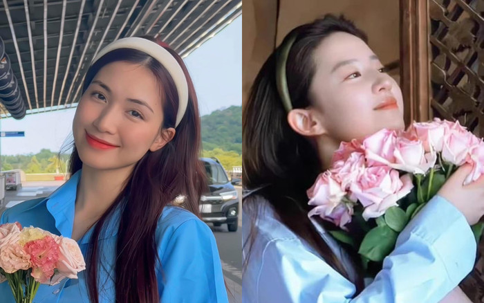 Hoà Minzy gây thương nhớ khi 'đu trend' ôm hoa như Lưu Diệc Phi Ảnh 2