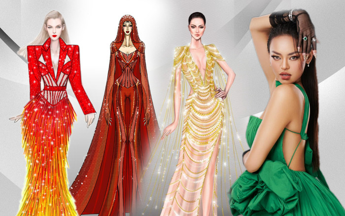 Xem trước váy dạ hội của 4 mentor tại đêm chung kết Miss International Queen Vietnam Ảnh 2