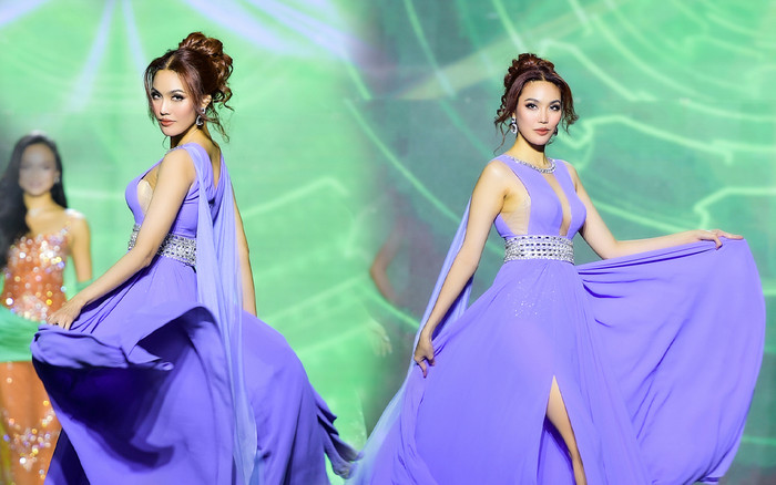 Siêu mẫu Lan Khuê suýt vấp té vì khán giả hô tên Á hậu Thảo Nhi Lê khi đang catwalk Ảnh 2