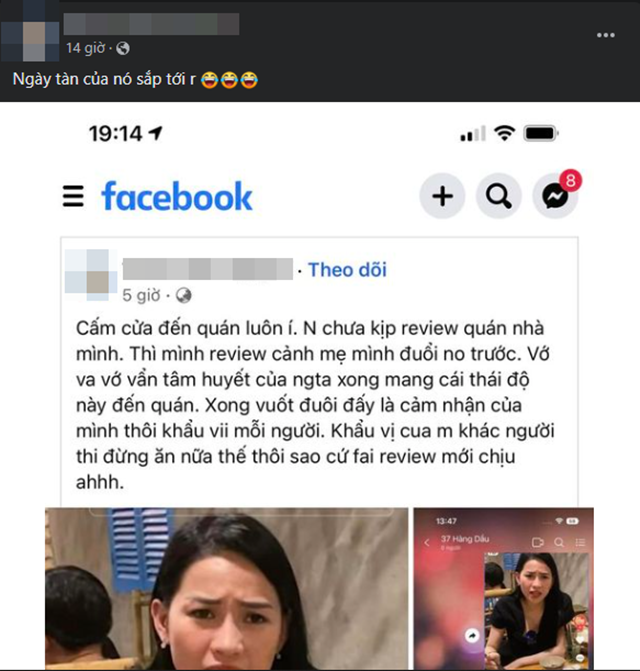 Bài đăng với nội dung một chủ quán tuyên bố 'không tiếp' Hà Linh gây chú ý trên mạng xã hội