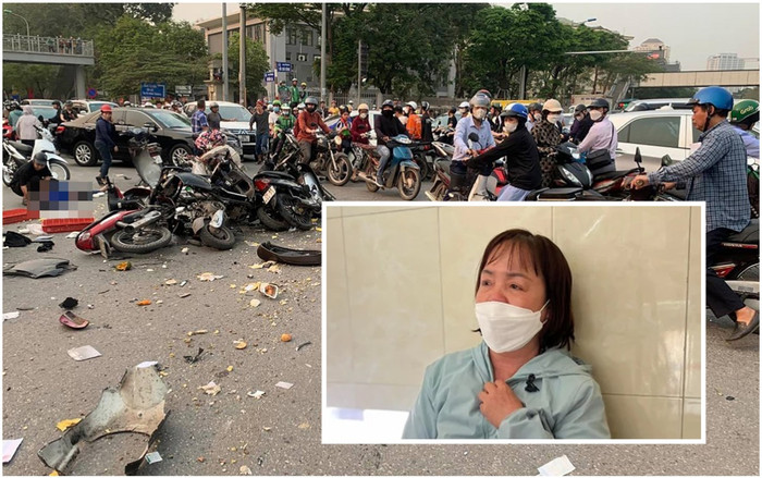 Ánh mắt thất thần và sự đau xót của mẹ nạn nhân nguy kịch vụ 'ô tô điên' tông 17 xe máy ở Hà Nội Ảnh 2