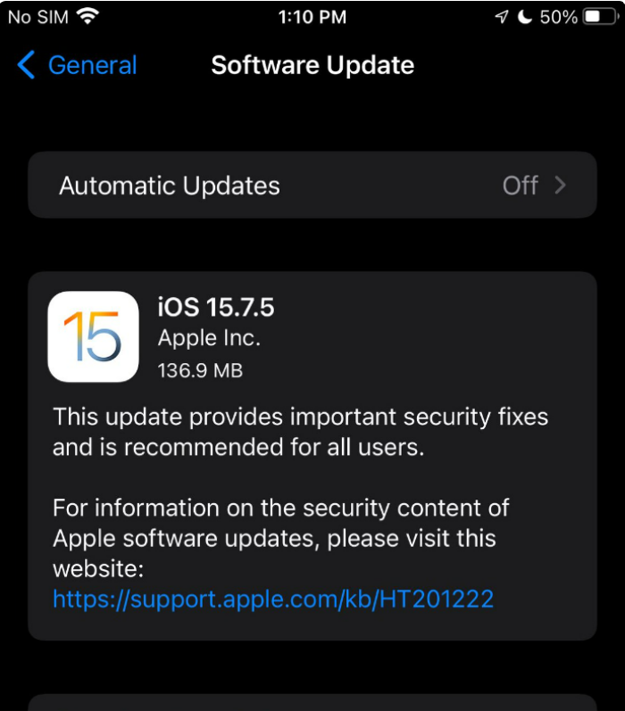 Apple phát hành bản iOS 15.7.5 cho iPhone 6s và iPhone 7 Ảnh 1