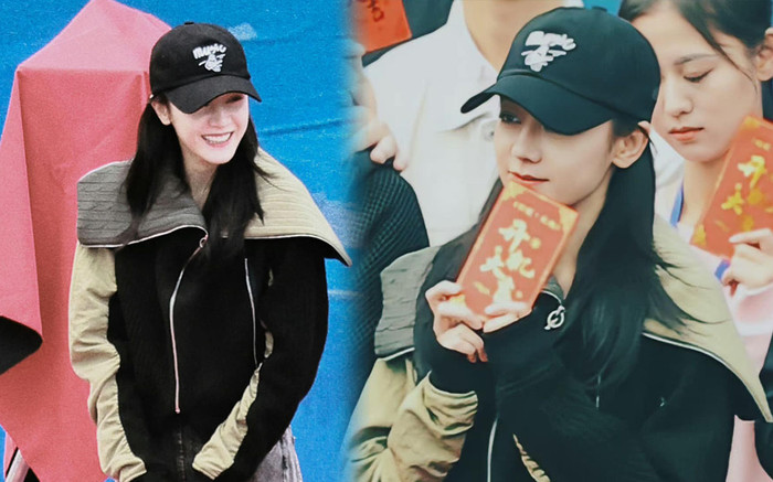 Địch Lệ Nhiệt Ba chính thức tái xuất với dự án chính kịch mới, nhan sắc tại buổi khai máy gây chú ý Ảnh 2