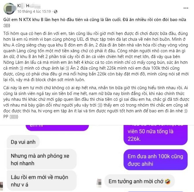 Bài đăng gây xôn xao trên MXH