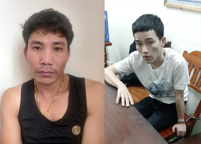 Ngô Minh Tường và Nguyễn Đình Sáng tại Cơ quan Công an