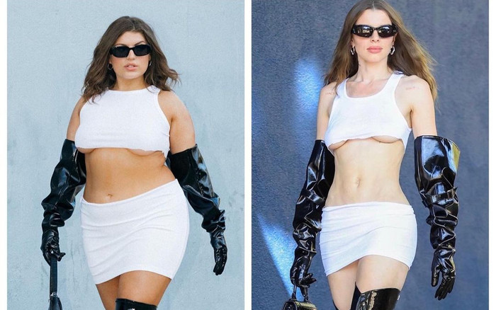 Người mẫu ngoại cỡ tự tin mặc trang phục 'sao y bản chính' mẫu mình dây Ảnh 2