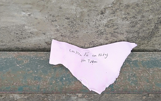 Náo loạn vùng quê bởi mảnh giấy 'con xin lỗi, con không ăn trộm' mà nam sinh lại trên thành cầu Ảnh 2