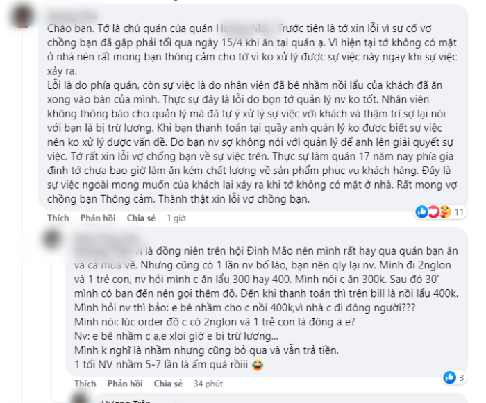  Gia đình 'tố' đi ăn lẩu ếch bị phục vụ nồi lẩu Thái ăn thừa, phát hiện cảnh tượng kinh hoàng nơi đáy nồi Ảnh 5