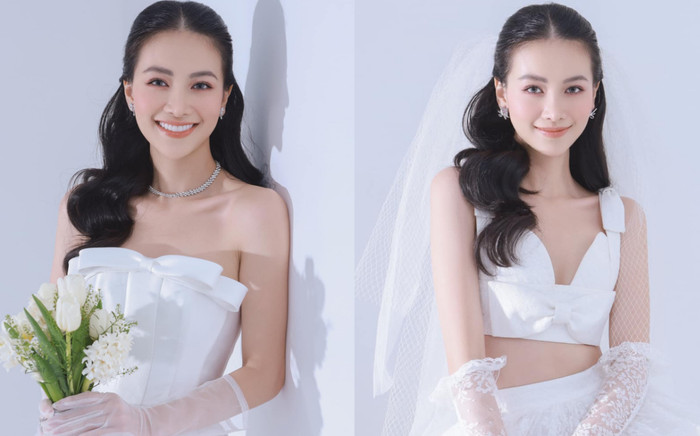 Hoa hậu Phương Khánh diện váy cưới khoe nhan sắc mỹ miều sau 5 năm đăng quang Ảnh 2