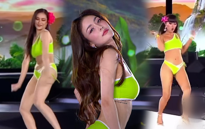 Thí sinh Miss Grand Thailand trình diễn swimsuit cực 'hầm hố', fan quốc tế vào thả 'haha' Ảnh 2