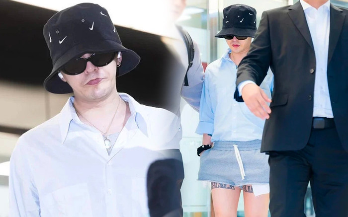 Phong cách G-Dragon ngày càng lạ: Diện quần ngắn 'cũn cỡn' không khác gì 'đồ ngủ' ra sân bay Ảnh 2
