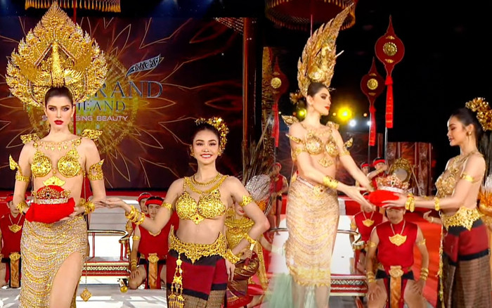 Ông Nawat bị chỉ trích vì để Engfa Waraha xuất hiện như 'người hầu' bên cạnh Miss Grand 2022 Ảnh 2