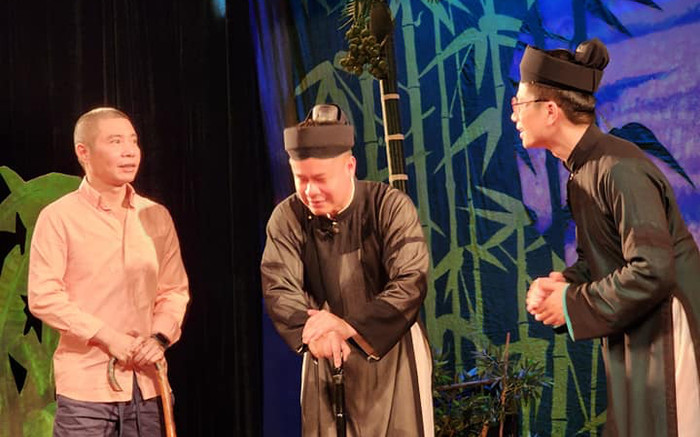 NSND Công Lý khỏe mạnh, rạng rỡ trong buổi tập kịch cùng đồng nghiệp Ảnh 2