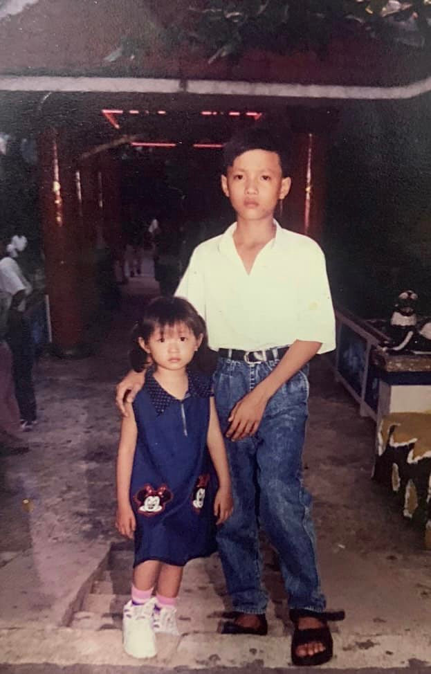 Hình ảnh Trương Mỹ Nhân thưở bé được cô chia sẻ