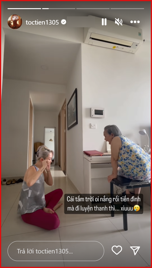  Học luyện thanh giữa thời tiết nóng bức, Tóc Tiên tiết lộ tình trạng sức khỏe khiến fan xôn xao! Ảnh 2
