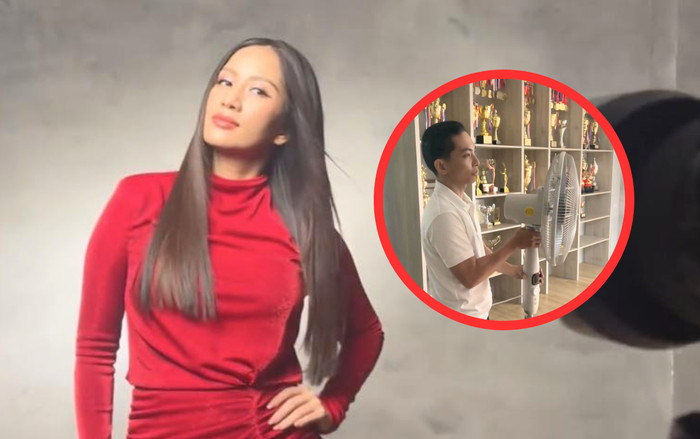 Không chỉ mang giày, Phan Hiển lại hết mình hỗ trợ Khánh Thi 'sống ảo' Ảnh 2