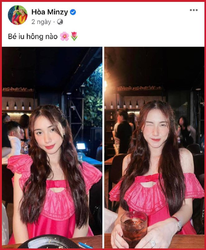 Bài đăng gần nhất do Hòa Minzy chia sẻ trên mạng xã hội