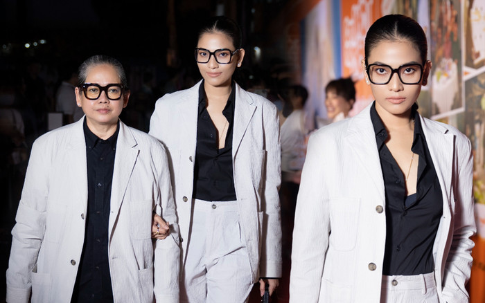 Trương Thị May cá tính với phong cách menswear, sánh đôi tông xuyệt tông cùng mẹ ruột Ảnh 2