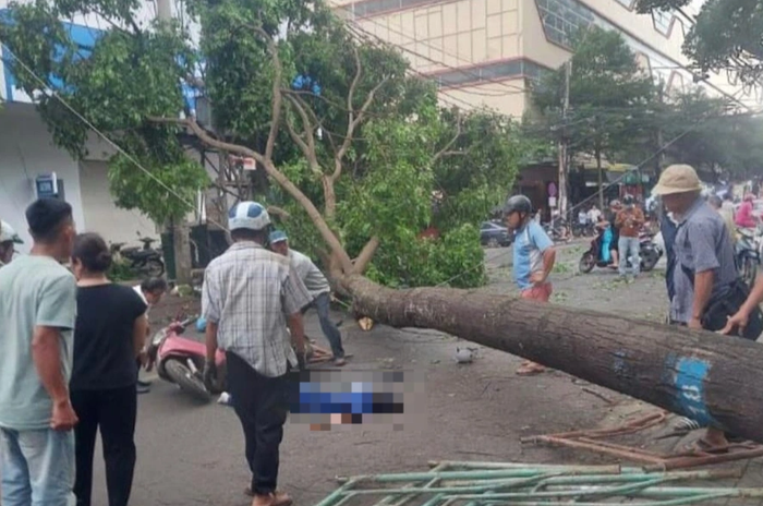 Sự cố khiến cô gái đi xe máy bị thương rất nặng. (Ảnh: Dân Trí)