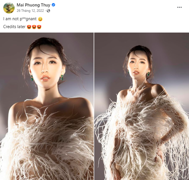 Mai Phương Thúy phủ nhận việc mang thai