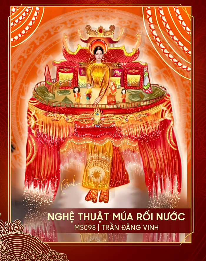 1. Tác phẩm Nghệ thuật múa rối nước là một bản vẽ rất đẹp từ cách phố màu cho đến bố cục dựng phom. 