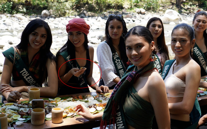 BTC Hoa hậu Trái Đất Philippines gây tranh cãi vì để thí sinh 'ăn bốc' Ảnh 2