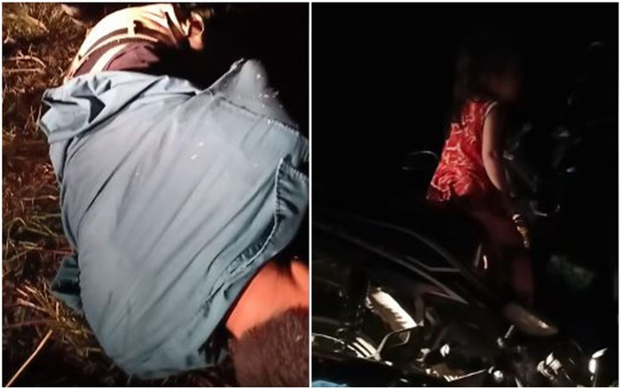 Clip: Ông bố say rượu nằm ngủ quên dưới vệ đường, mặc con gái nhỏ ngồi trên xe gào khóc lúc nửa đêm Ảnh 2