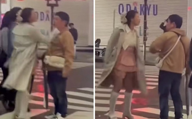 Người phụ nữ tát chồng liên hoàn giữa phố đông vì một lý do 'muôn thuở' của các cặp đôi Ảnh 2