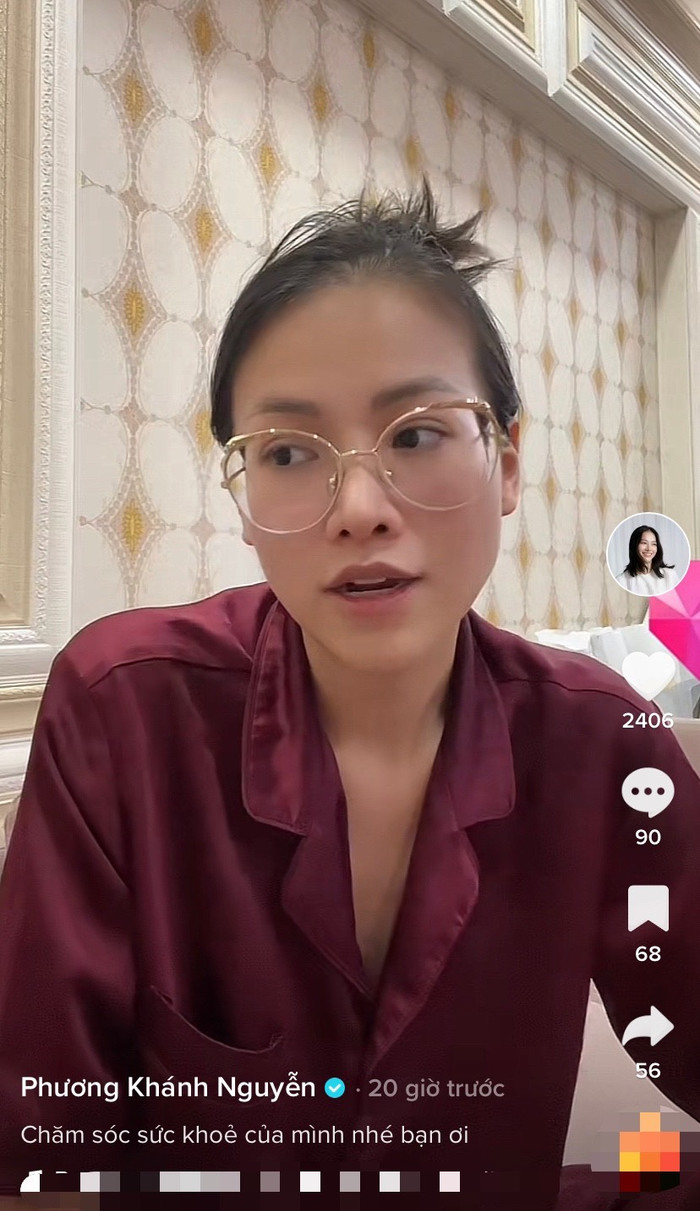 Để tránh người hâm mộ lo lắng, Hoa hậu Phương Khánh đã xuất hiện trên nền tảng TikTok