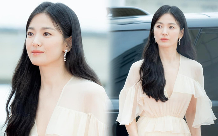 Song Hye Kyo đẹp tinh khôi trên thảm đỏ Baeksang 2023, netizen kiểu: Chỉ biết ước! Ảnh 2