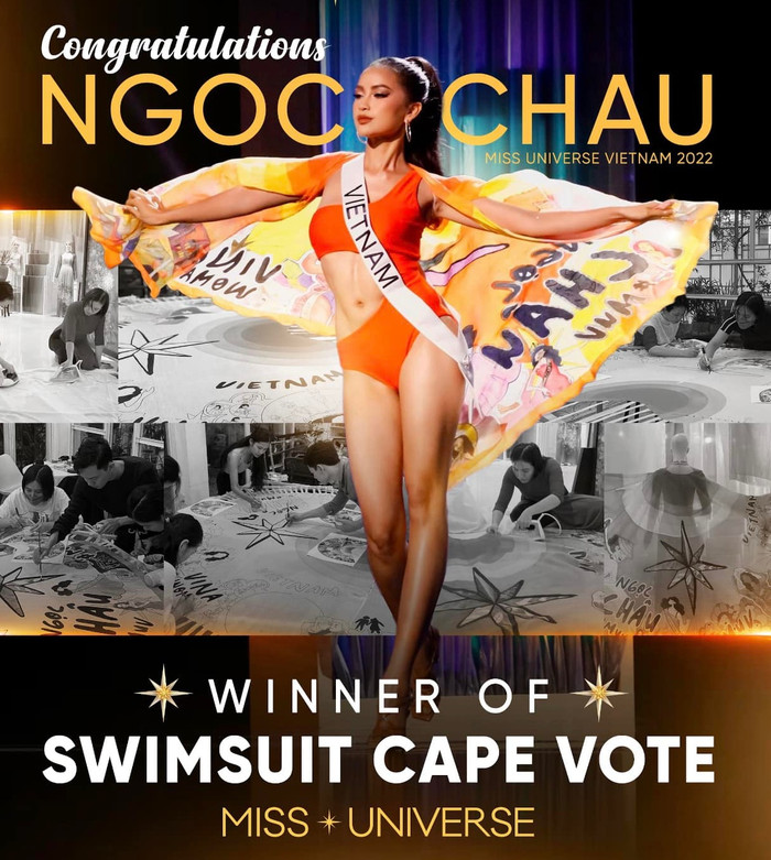 Hoa hậu Ngọc Châu thắng giải thưởng áo choàng đẹp nhất tại Miss Universe 2022