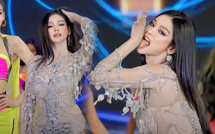 Hoa hậu Engfa diện đồ ngắn cũn, gây tranh cãi với điệu nhảy 'nóng hơn nước sôi' Ảnh 2